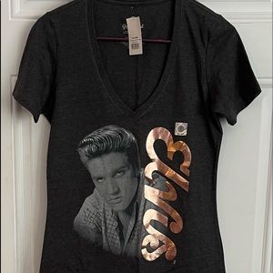 “ELVIS” T-Shirt   BLACK W/ GOLD WRITING (Elvis)